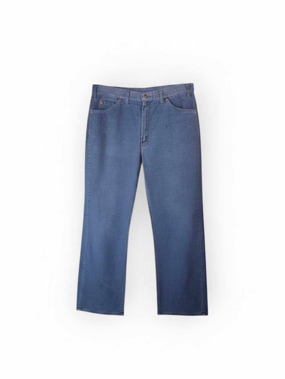 Vintage Plain Pockets Blue Corduroy Lined Pants - Men's Medium